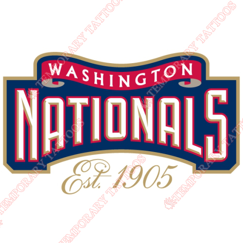 Washington Nationals Customize Temporary Tattoos Stickers NO.2012